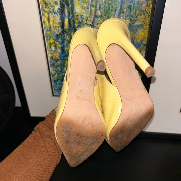 Zara Yellow Sling-backs size 36 - Picture 4 of 4